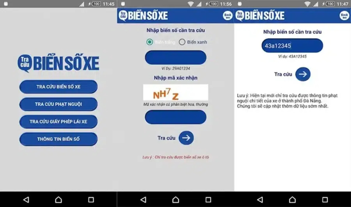 app bien so xe tra cuu thong tin phuong tien App “Biển số xe” tra cứu thông tin phương tiện
