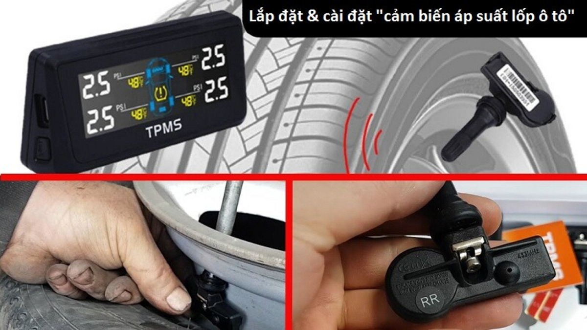 huong dan lap dat cam bien ap suat lop dung cach Cách lắp đặt cảm biến áp suất lốp ô tô đúng kỹ thuật