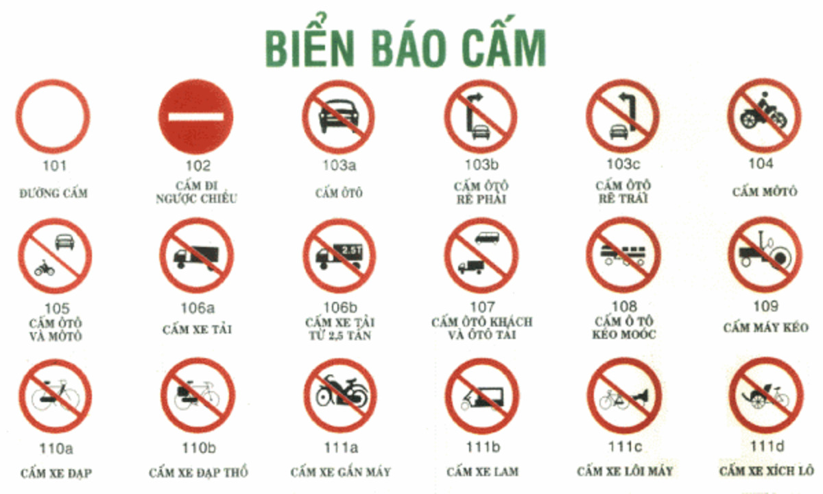 Biển báo cấm phương tiện đi vào khu vực cấm